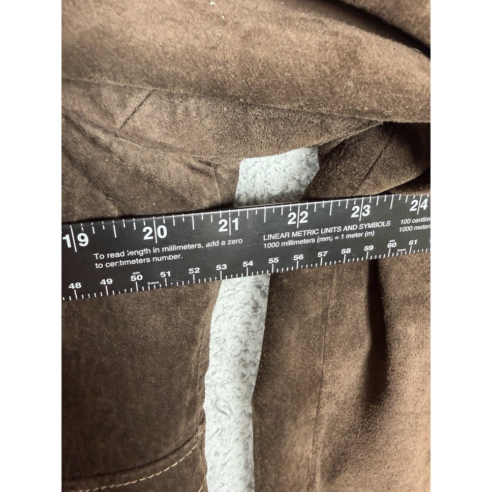 Bernardo Jacket Womens Size L Leather Suede Full Zip Brown Nordstrom - Picture 12 of 16